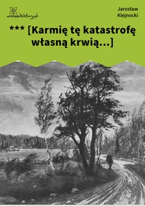 Klejnocki, *** [Karmię tę katastrofę własną krwią…]. Elegia na śmierć szczegółów