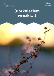 Miciński, W mroku gwiazd, W pośród raju, Dotknięciem wróżki...