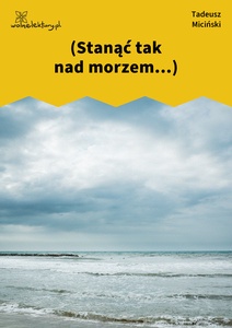 Miciński, W mroku gwiazd, W pośród raju, Stanąć tak nad morzem...