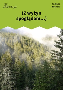 Miciński, W mroku gwiazd, W pośród raju, Z wyżyn spoglądam...