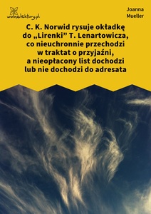 Mueller_Somnambóle_fantomowe_C.K._Norwid_rysuje_okładkę_do_"Lirenki"