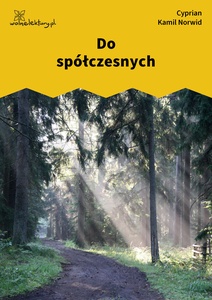 Norwid, Do spółczesnych