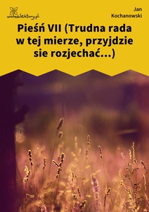 Kochanowski, Pieśni, Księgi pierwsze, Pieśń VII (Trudna rada w tej mierze, przyjdzie sie rozjechać...)