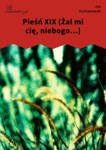 Kochanowski, Pieśni, Księgi pierwsze, Pieśń XIX (Żal mi cię, niebogo...)