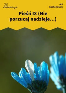 Kochanowski, Pieśni, Księgi wtóre, Pieśń IX (Nie porzucaj nadzieje...)