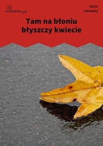 Autor nieznany, Tam na błoniu błyszczy kwiecie