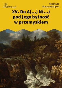 Tkaczyszyn-Dycki, Kamień pełen pokarmu, XV Do A(...) N(...) pod jego bytność w przemyskiem